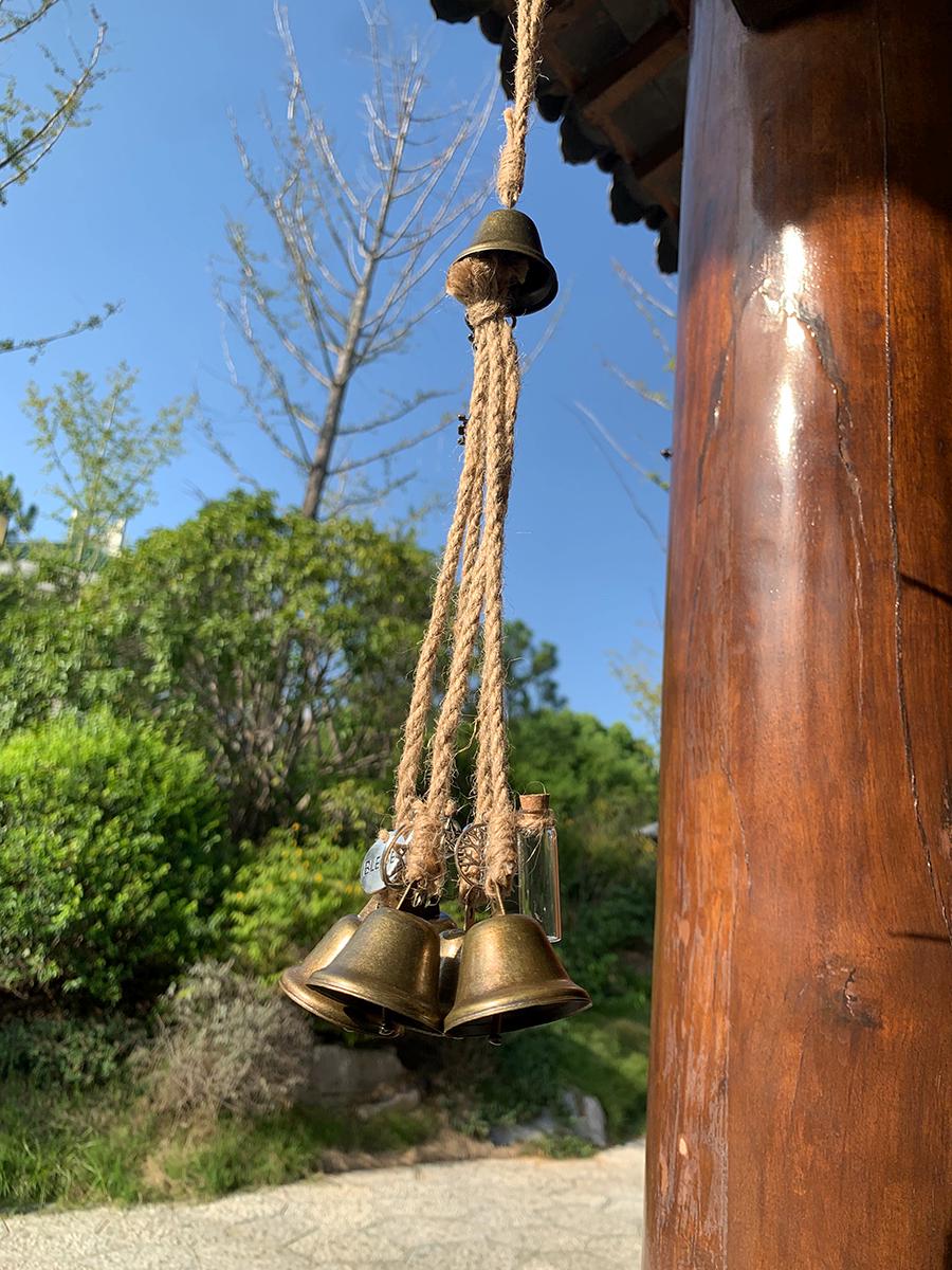 Hanging Witch Bells for Porch, Wicca Witch Bells for Home Protection, Witch Bells Wind Chime for Outdoor, Pagan Decor for Home, Wicca Gift