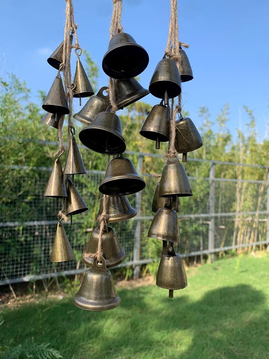 Handmade Hanging Witch Bells for Door Knob, Wicca Witch bells, Door Kn