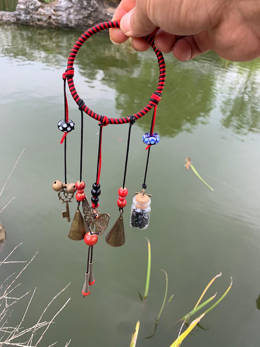 Witch Bells Wreath, Witch Bells for Door Protection, Witch Bells for Door Knob, Doorknob Protection Bell, Wreath Wind Chimes,Witchcraft