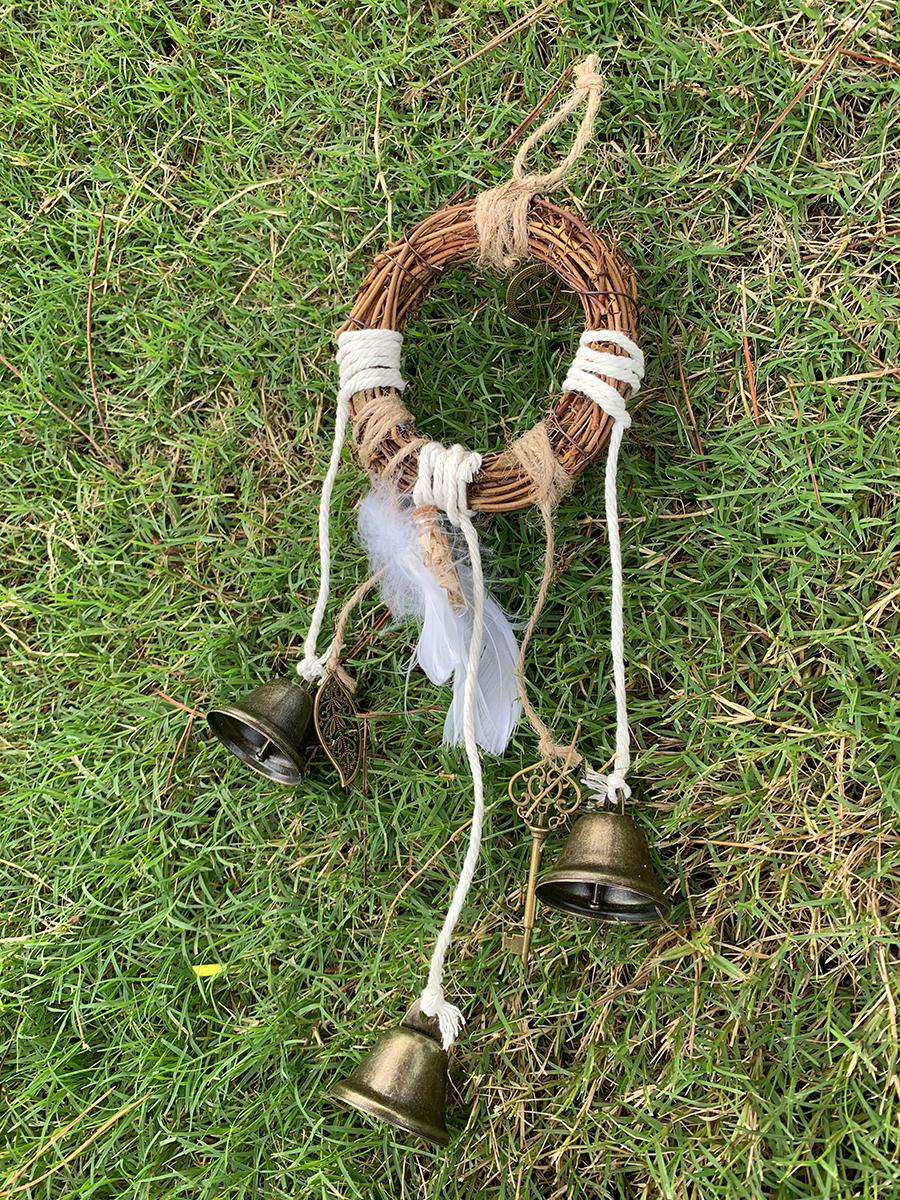 Handmade Witch Bells for Door Protection,  Wicca Witch Bells for Blessing, Pagan Decor Housewarming Gift, Hanging Bells for Outdoor