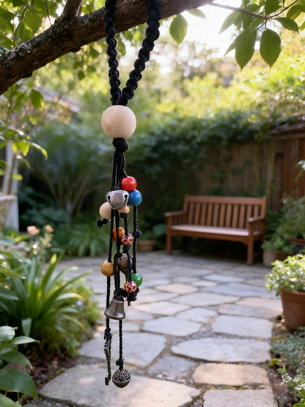 Hanging Witch Bells, Hanging Bells for Door Knob, Handmade Witch Bells, Hanging Bells Brass, Wiccan Decorations, Witch Gifts