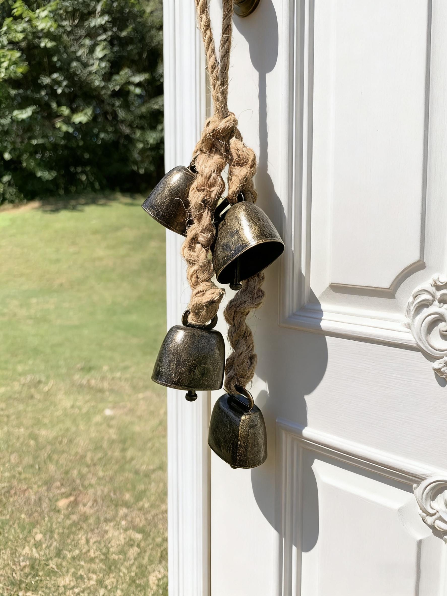 Witches' Holiday Door Bells, Protection Witch Bells, Ward Off Negativity, Pagan Door Protection Bells, Pagan Door Ornament & Ritual Tool