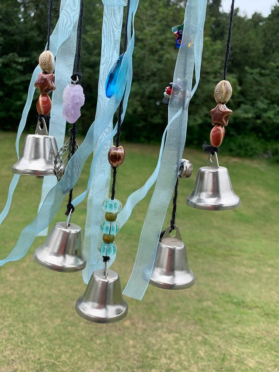Witch Bells and Wind Chime, Hanging Witch Bells for door, Handmade Witch Bells, Wind Chime for outdoor, Garden Gifts