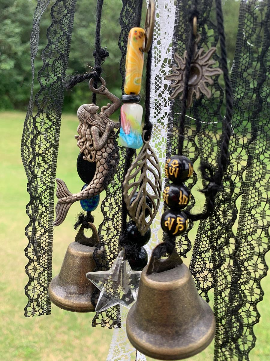 With Bells, Witch Bells for Protection, Wind Chime, Wicaan Decor, Witch Craft, Gifts for Patient