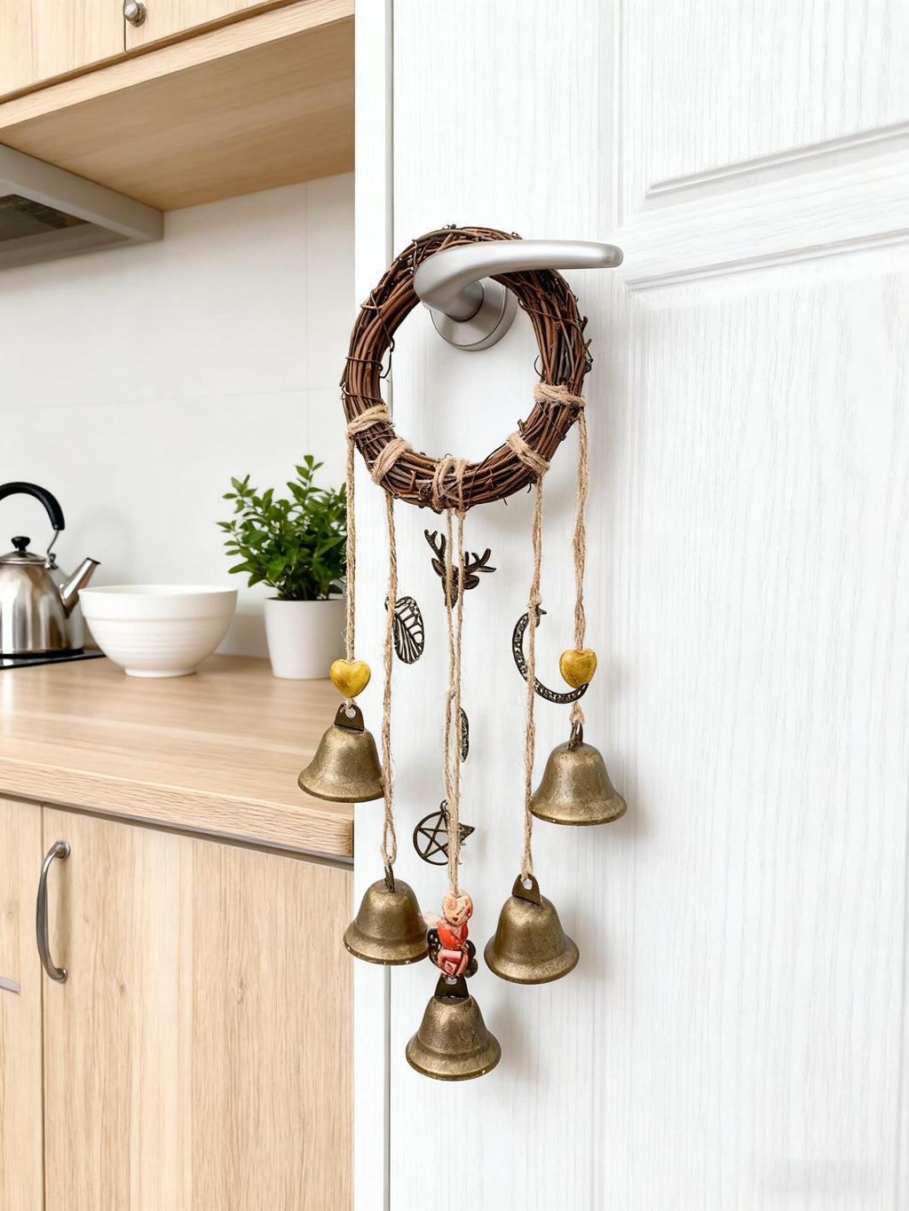 Kitchen Altar Decor, Rustic Bell, Witch Bells, Witchcraft Decor, Gifts for Home, Harmony Witch Bells, Kitchen Witch, Housewarming Gifts