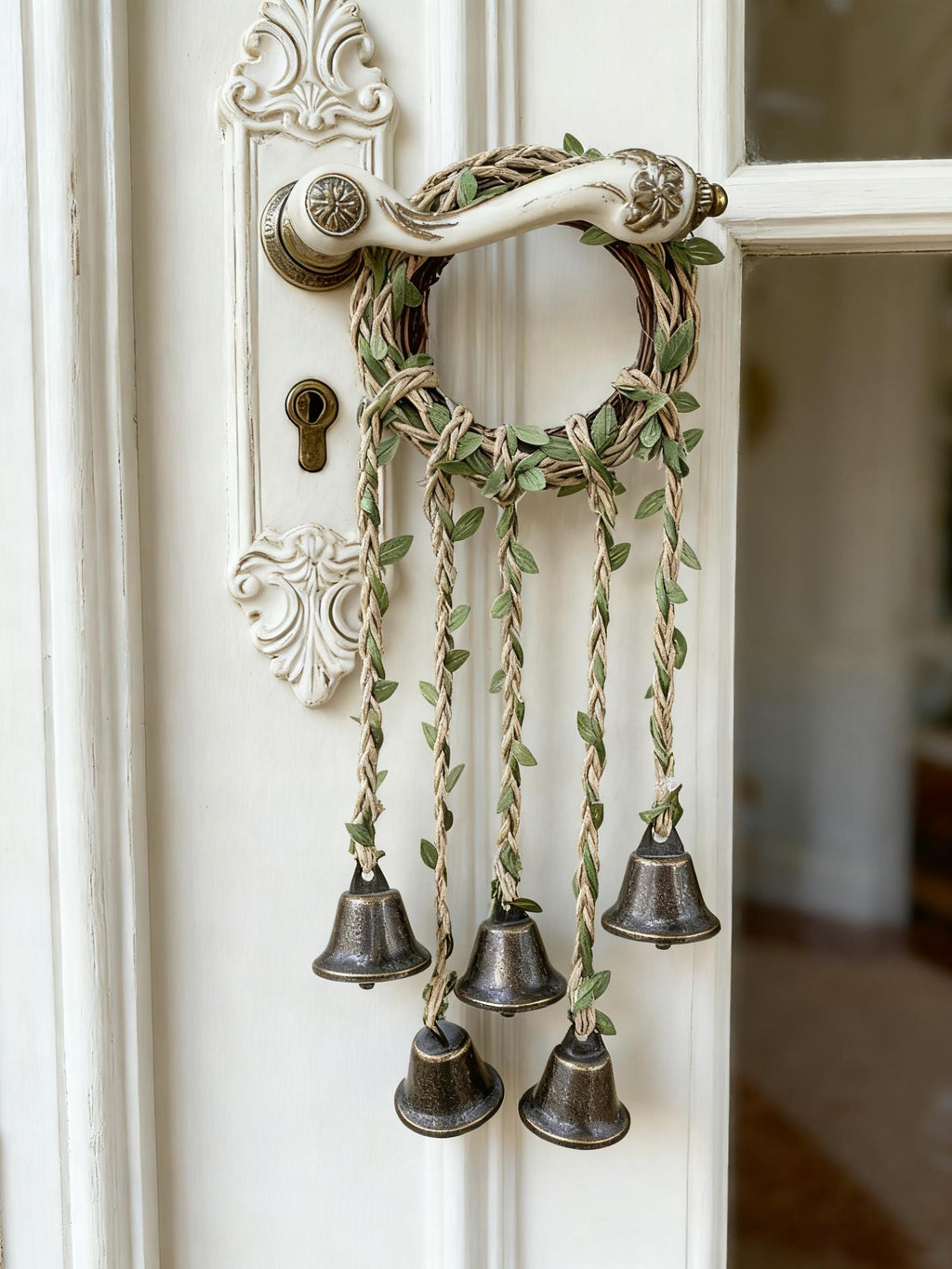 Hanging Witch's Bells, Spiritual Bells, Hanger Wiccan Wind Chimes, Doorknob Protection Brass  Bells, Hanging Bells, Altar Supplies