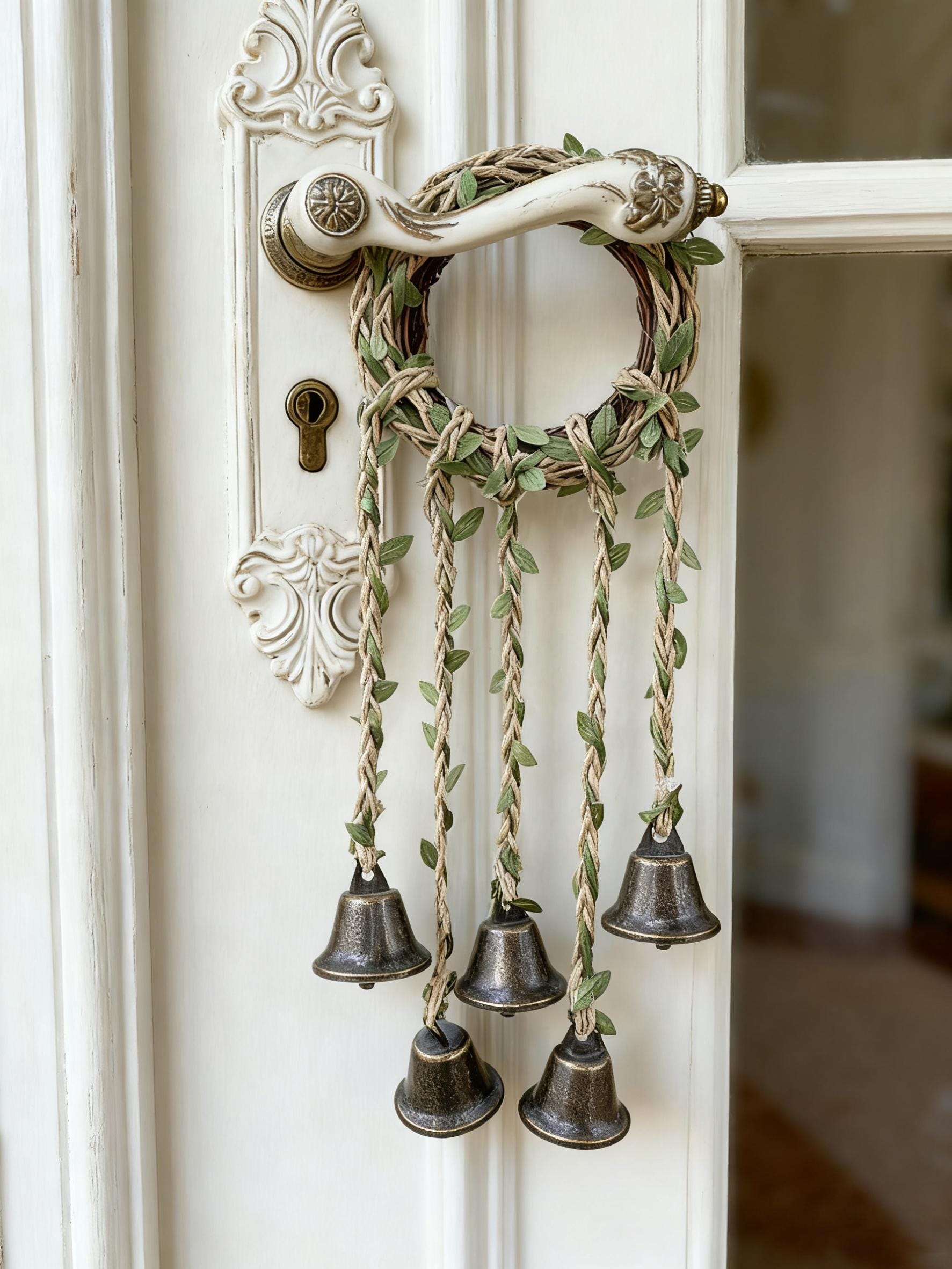 Hanging Witch's Bells, Spiritual Bells, Hanger Wiccan Wind Chimes,