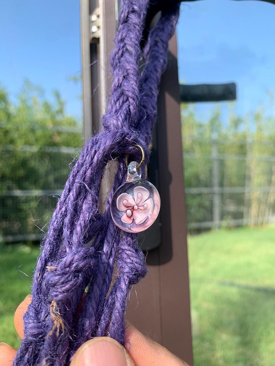 Handmade Woven Purple Witch Bell, Boho Woven Witches Bell for Doorknob, Wicca Witch Bells for Home Protection, Spiritual Housewarming Gift,