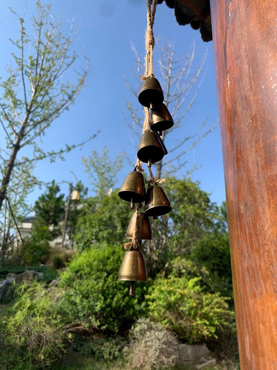 Handmade Hanging Witch Bells for Door Knob, Wicca Witch bells, Door Knob Witch Bells, Hanging Bells for Home Protection, Spiritual Gift