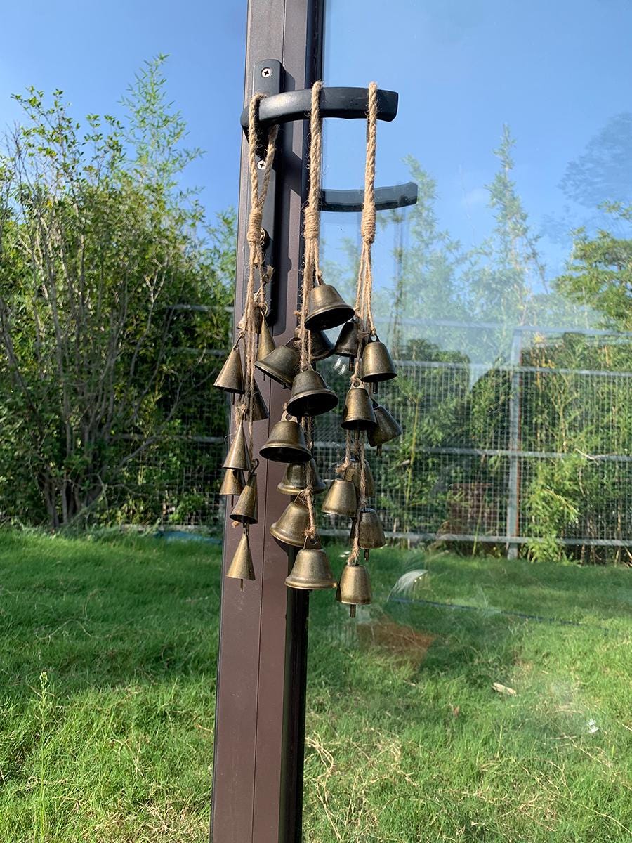 Handmade Hanging Witch Bells for Door Knob, Wicca Witch bells, Door Knob Witch Bells, Hanging Bells for Home Protection, Spiritual Gift