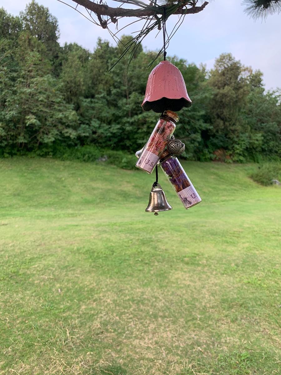 Wind Chime, Witch Bells for Door, Hanging Bells for Protection, Witchy Decor Wall Art, Magick Witchcraft Supplies, Wicca Gifts