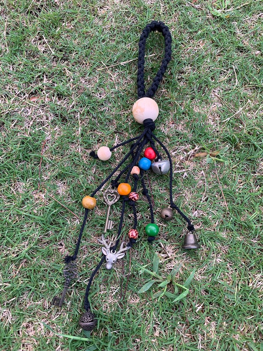 Hanging Witch Bells, Hanging Bells for Door Knob, Handmade Witch Bells, Hanging Bells Brass, Wiccan Decorations, Witch Gifts