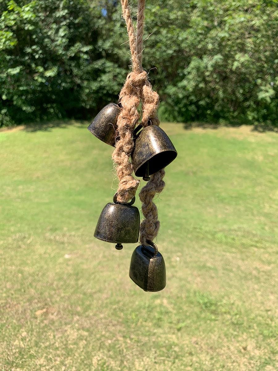 Witches' Holiday Door Bells, Protection Witch Bells, Ward Off Negativity, Pagan Door Protection Bells, Pagan Door Ornament & Ritual Tool