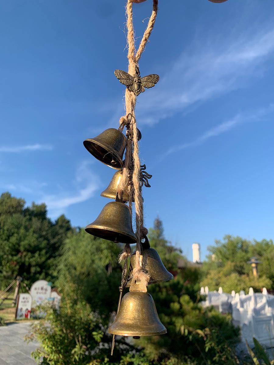 Hanging Bee Witch Bells for Doorknob, Celtic Door Bells, Door Protecti
