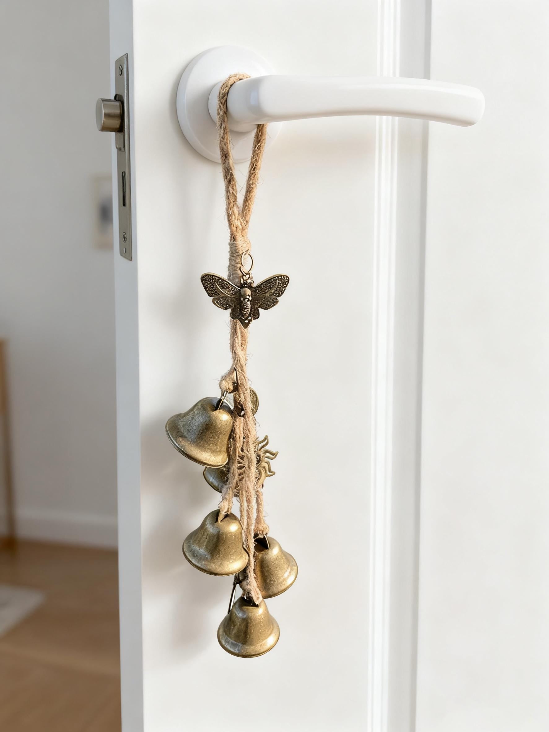 Hanging Bee Witch Bells for Doorknob, Celtic Door Bells, Door Protection Charm, Window Hanging Ornament, Pagan Decor,  Housewarming Gifts