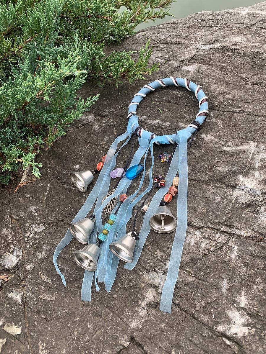 Witch Bells and Wind Chime, Hanging Witch Bells for door, Handmade Witch Bells, Wind Chime for outdoor, Garden Gifts