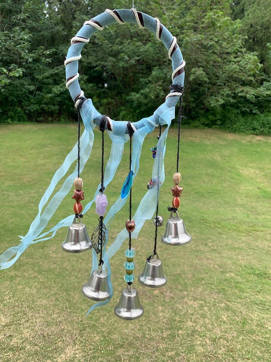 Witch Bells and Wind Chime, Hanging Witch Bells for door, Handmade Witch Bells, Wind Chime for outdoor, Garden Gifts