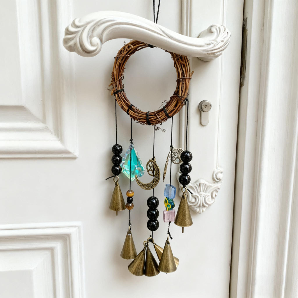 Hanging Bells for Door Protection, Handmade Witch Bells, Witchy Decor