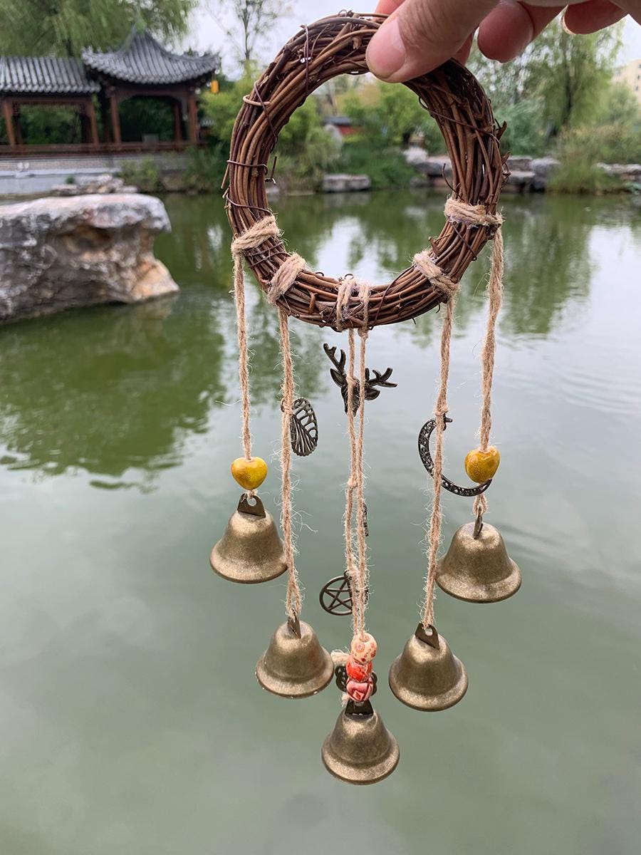 Kitchen Altar Decor, Rustic Bell, Witch Bells, Witchcraft Decor, Gifts for Home, Harmony Witch Bells, Kitchen Witch, Housewarming Gifts