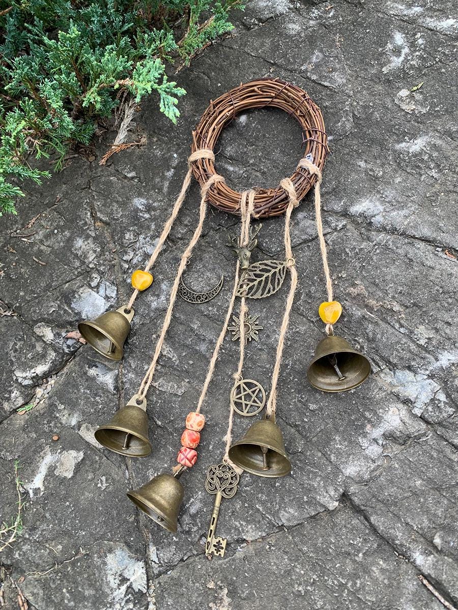 Kitchen Altar Decor, Rustic Bell, Witch Bells, Witchcraft Decor, Gifts for Home, Harmony Witch Bells, Kitchen Witch, Housewarming Gifts