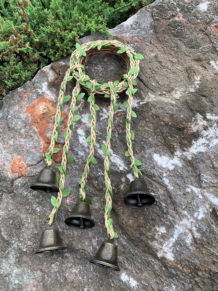 Hanging Witch's Bells, Spiritual Bells, Hanger Wiccan Wind Chimes, Doorknob Protection Brass  Bells, Hanging Bells, Altar Supplies