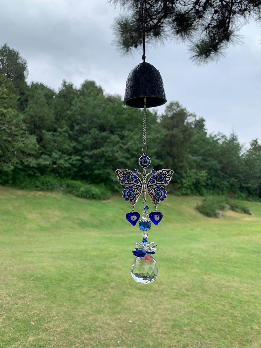 Hanging Witch Bells for Window, Witchmas Suncatcher Bell, Unique Christmas Butterfly Sun Catcher Decor, Pagan Bells for Doorknob, Yule Gifts