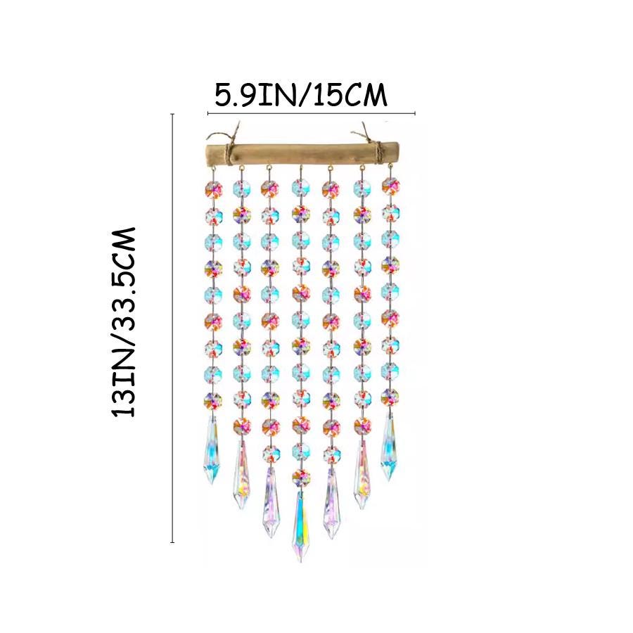 Rainbow Sun Catcher for Window, Handmade Wall Hanging, Crystal Prism Sun Catcher, Window Ornament,  Stained Glass Wall Art, New Home Gift