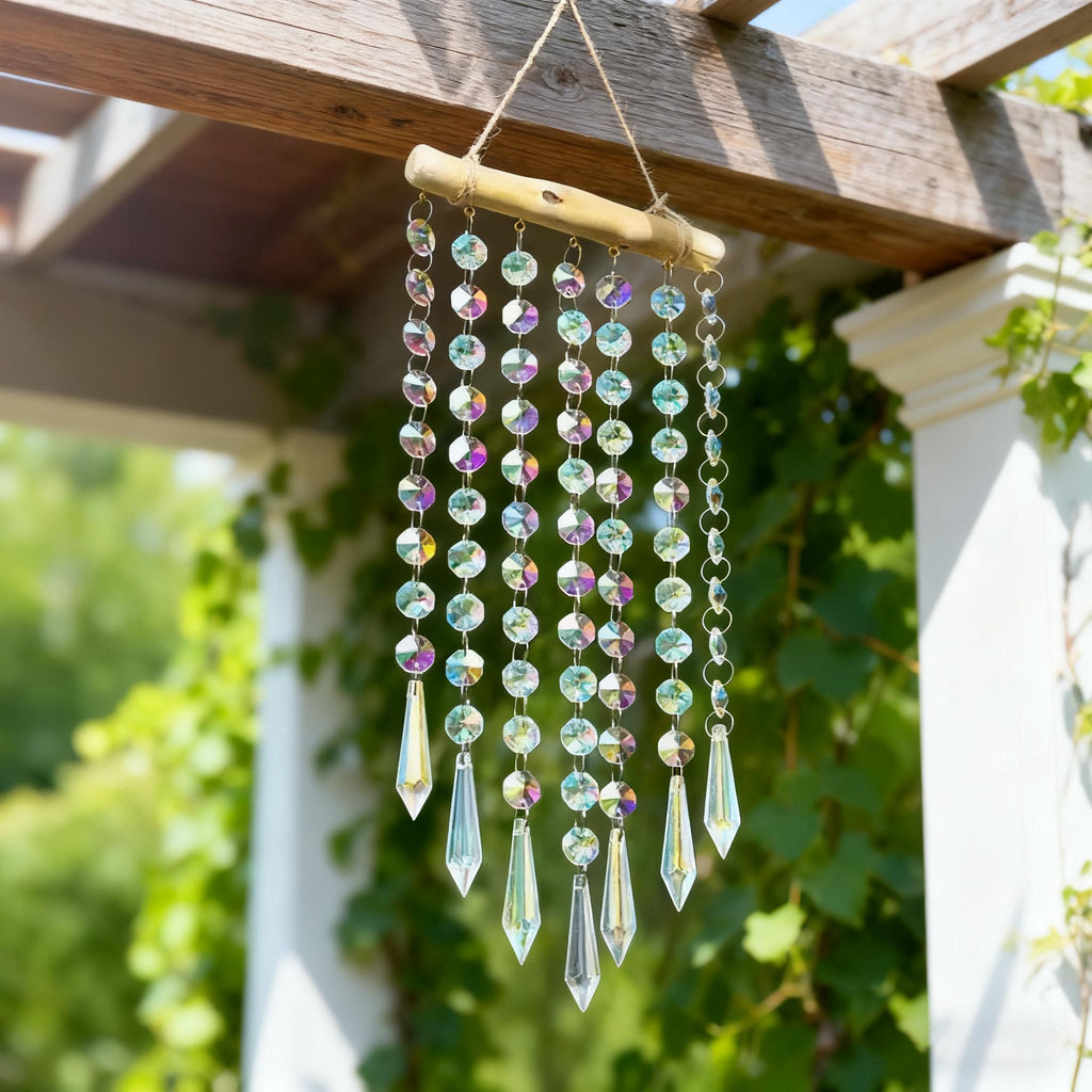 Rainbow Sun Catcher for Window, Handmade Wall Hanging, Crystal Prism Sun Catcher, Window Ornament,  Stained Glass Wall Art, New Home Gift