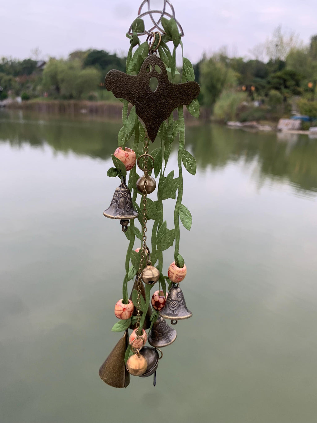 Handmade Witch Bells for Protection,  Handmade Witch Bells for Home Protection & Good Luck, Guardian Witch Bells for Front Door, Yule Gift