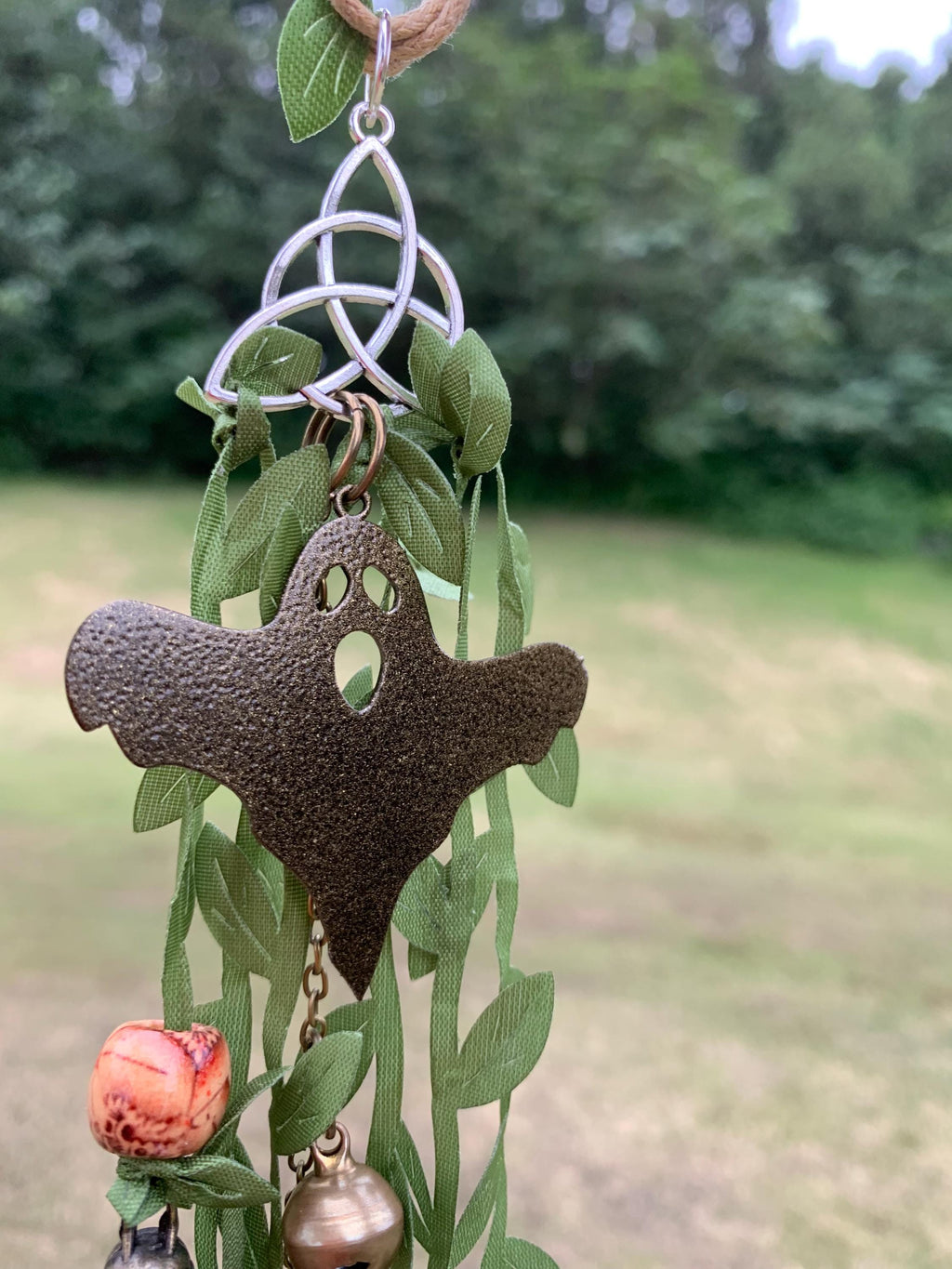 Handmade Witch Bells for Protection,  Handmade Witch Bells for Home Protection & Good Luck, Guardian Witch Bells for Front Door, Yule Gift