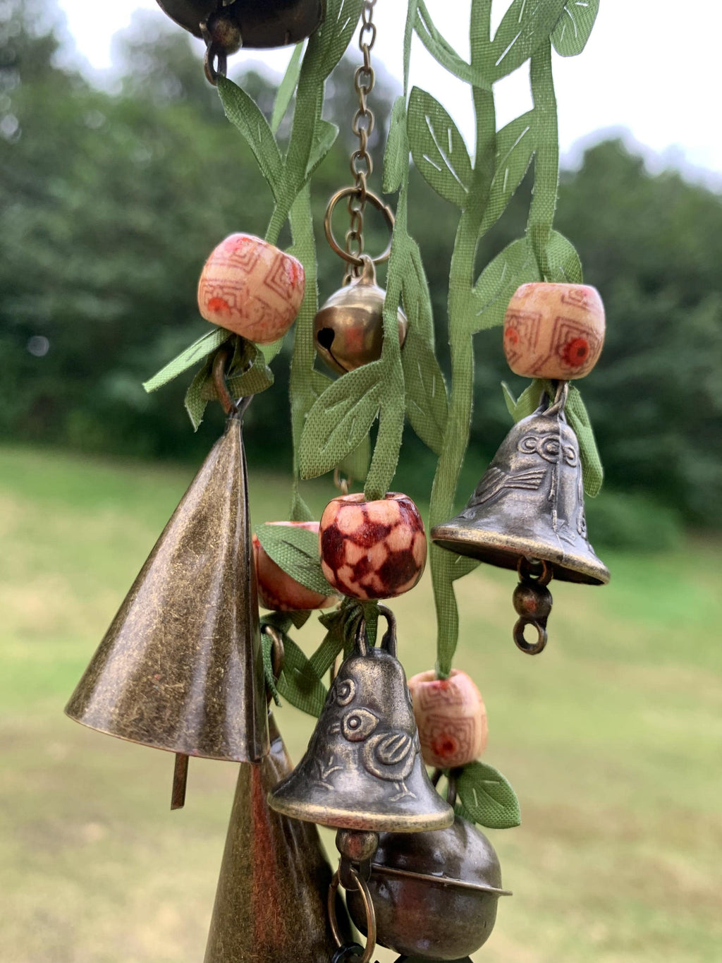 Handmade Witch Bells for Protection,  Handmade Witch Bells for Home Protection & Good Luck, Guardian Witch Bells for Front Door, Yule Gift