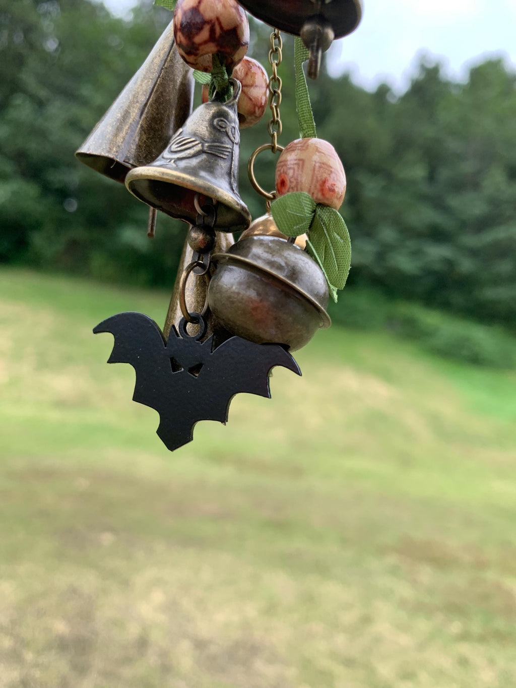 Handmade Witch Bells for Protection,  Handmade Witch Bells for Home Protection & Good Luck, Guardian Witch Bells for Front Door, Yule Gift