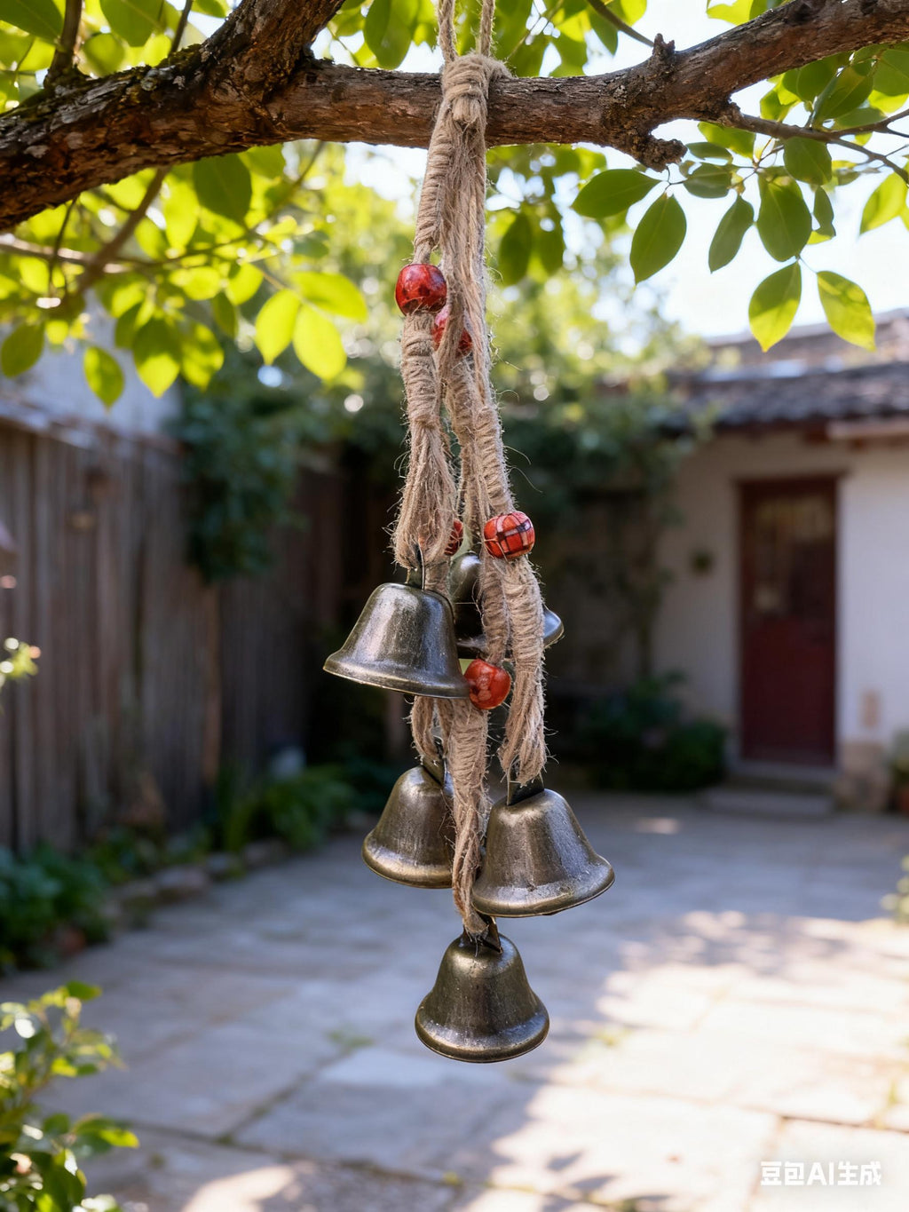 Handmade Protection Bells for Front Door, Hanging Ward Charm to Ward Off Negative Energy, Wiccan Supplies, Porch Protection Charm Decor