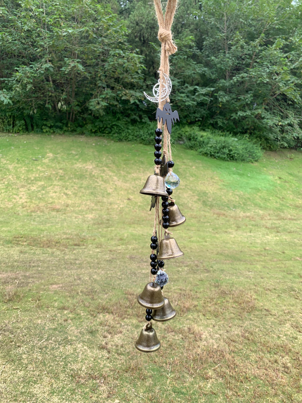 Handmade Hanging Witch Bells for Protection, Witch Bell for Home Blessing, Hanging Ward to Ward Off Negativity, Wiccan Supplies, Pagan Decor