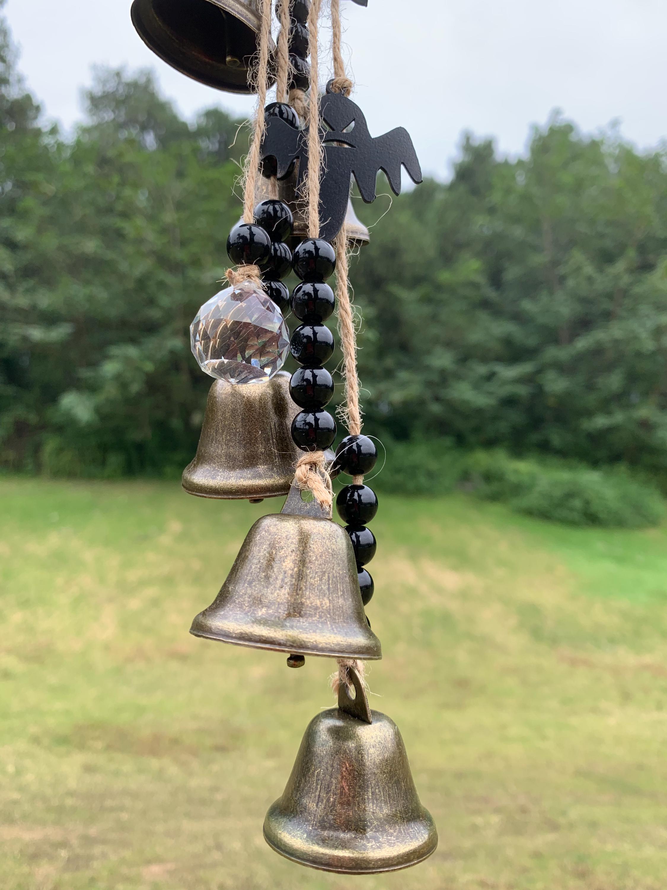 Handmade Hanging Witch Bells for Protection, Witch Bell for Home Blessing, Hanging Ward to Ward Off Negativity, Wiccan Supplies, Pagan Decor