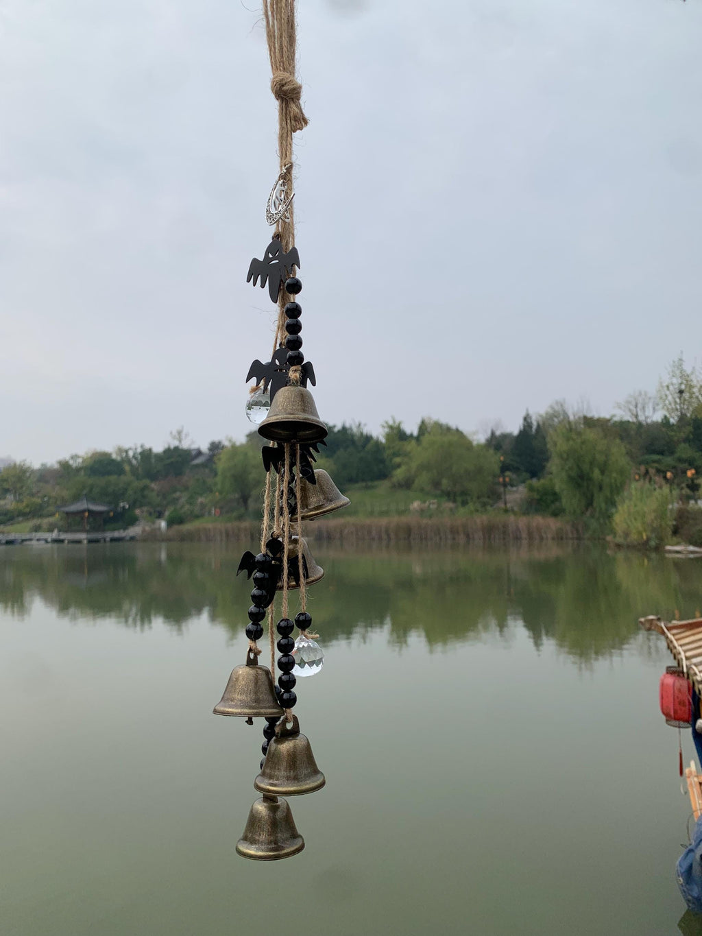 Handmade Hanging Witch Bells for Protection, Witch Bell for Home Blessing, Hanging Ward to Ward Off Negativity, Wiccan Supplies, Pagan Decor