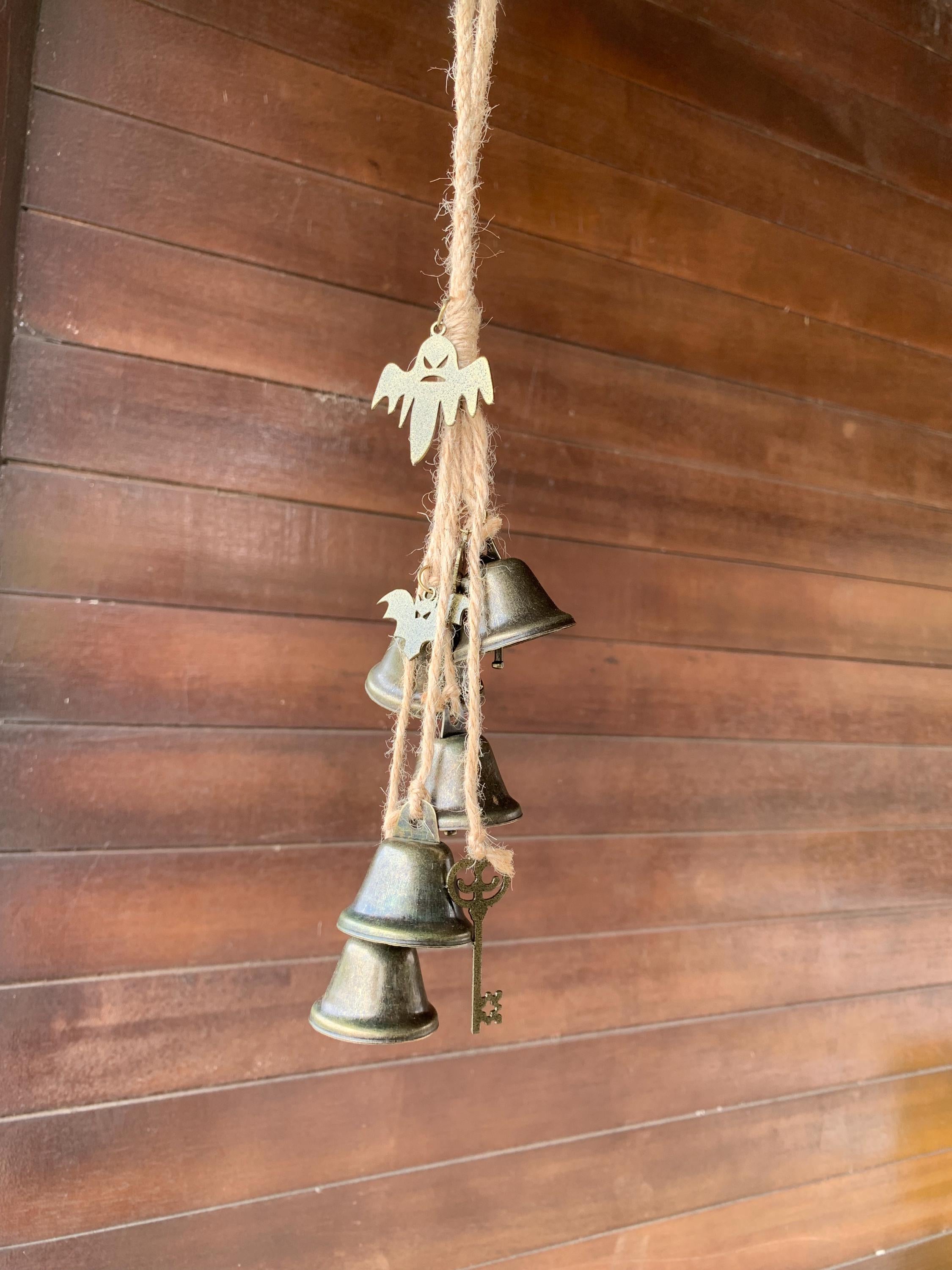 Hanging Bells for Door Knob, Wicca Halloween Protection Amulet for Home Protection,  Pagan Home Decor, Unique Housewarming Gift, Wicca Decor
