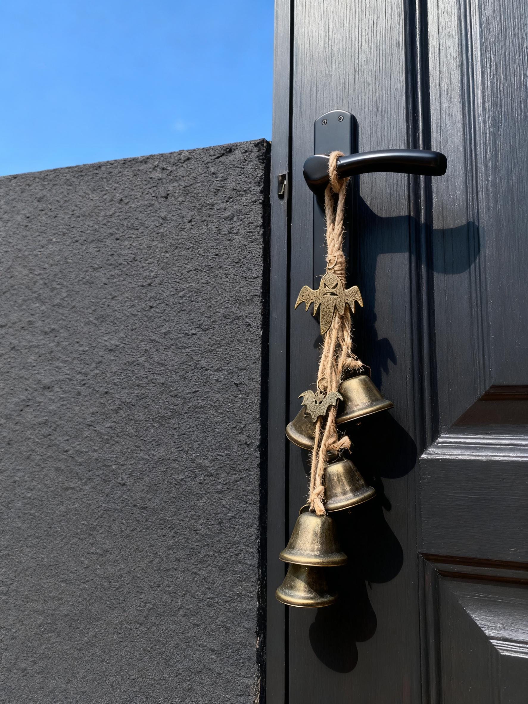 Hanging Bells for Door Knob, Wicca Halloween Protection Amulet for Home Protection,  Pagan Home Decor, Unique Housewarming Gift, Wicca Decor