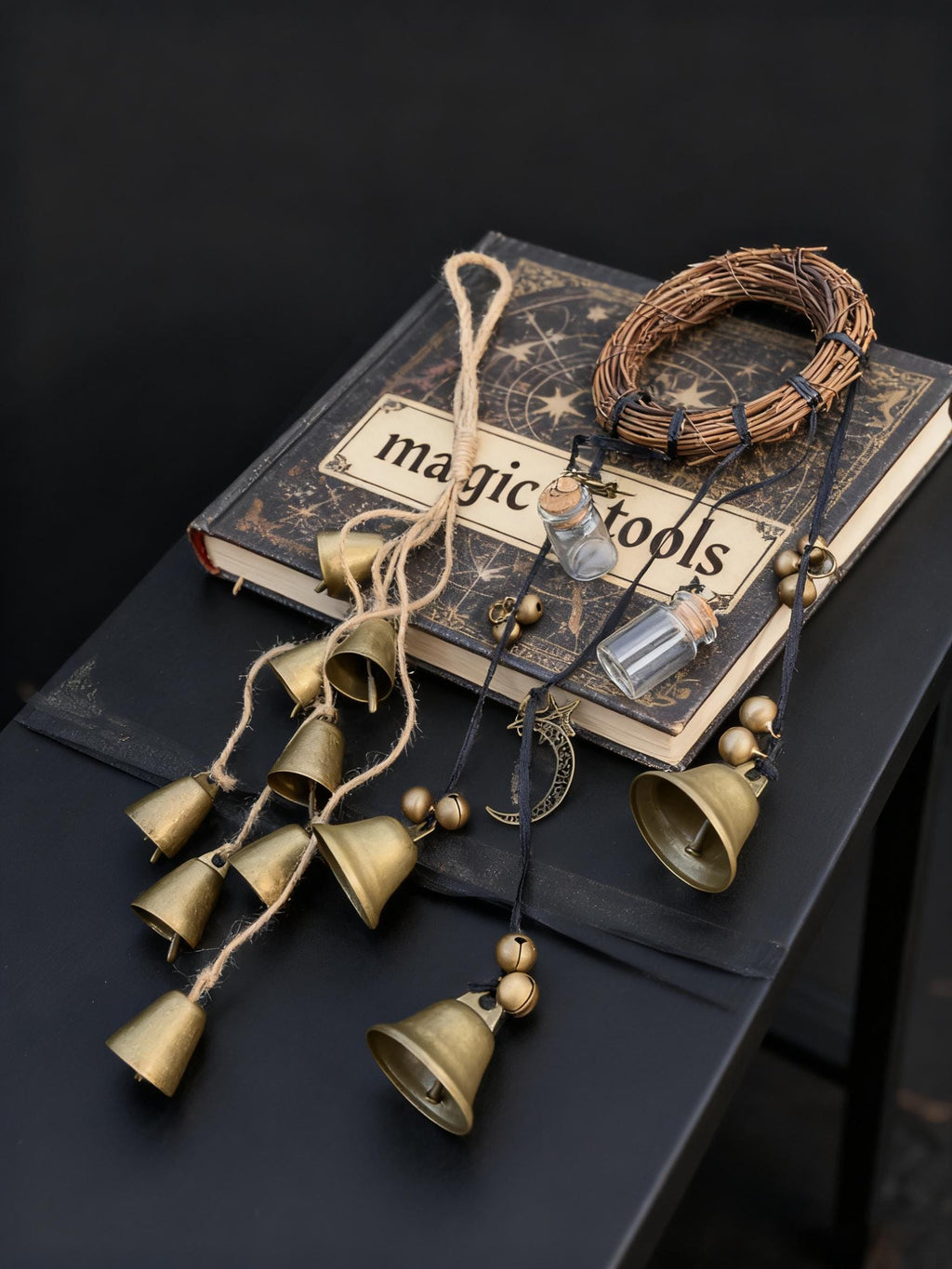 Set of 2 Witch Bells for Door Protection, Home Blessing Charm, Enchanted Witch Bells for Home Blessing, Handmade Witch Bells for Door Knob