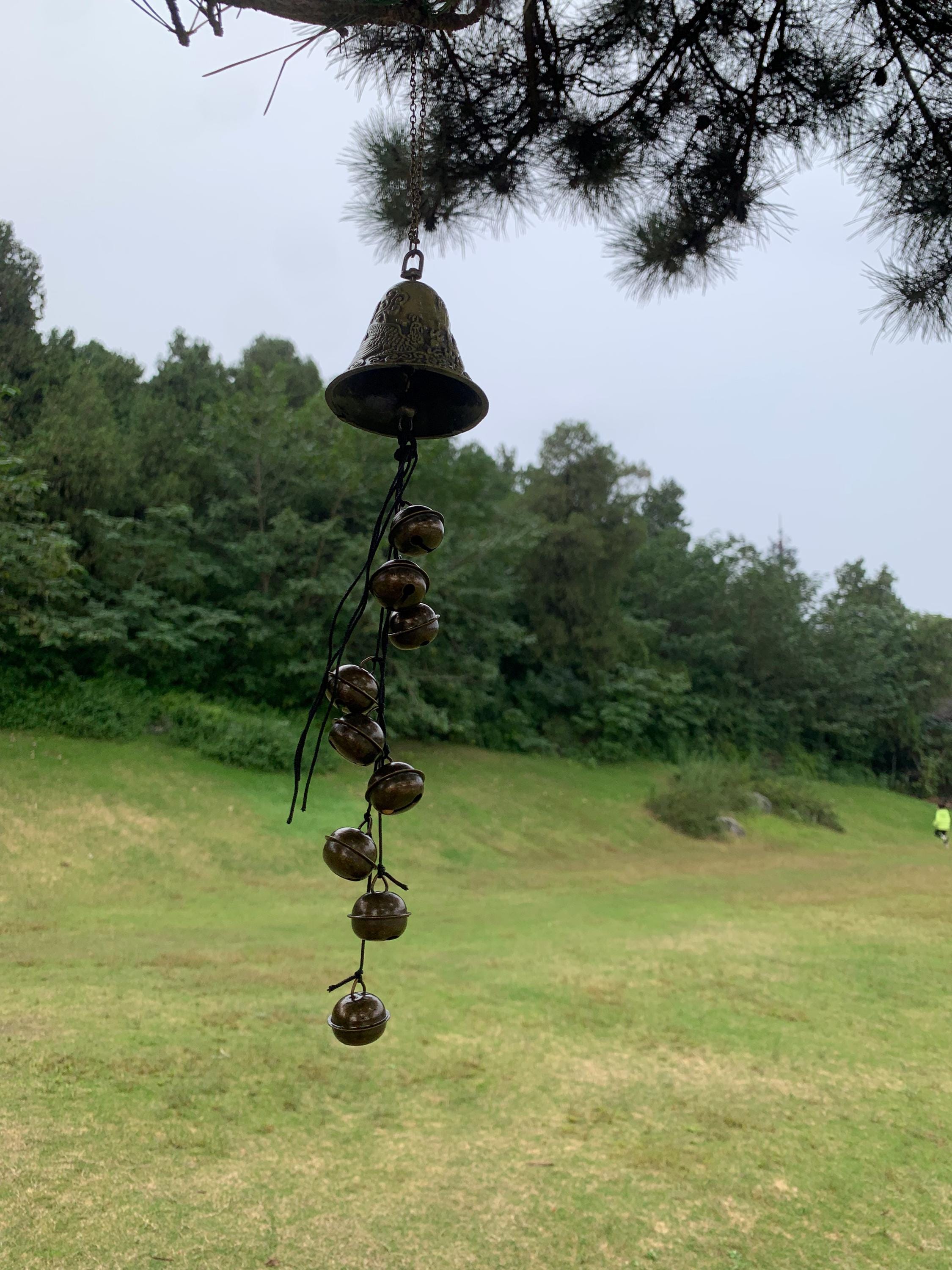 Hanging Bells for Door Protection, Harmony of Dragon and Phoenix Bells for Home Blessing, Mystical Witchcraft Bell for Altar, Wicca Gift