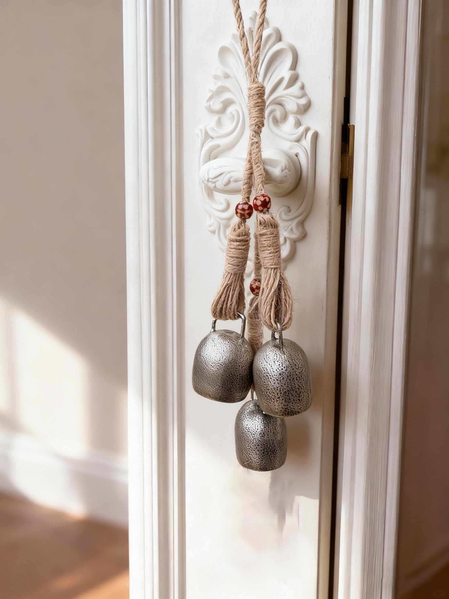 Decorative Hanging Door Bells, Vintage Rustic Farmhouse Door Bells,  Vintage Style Hanging Bells for Front Door, Positive Energy Charm