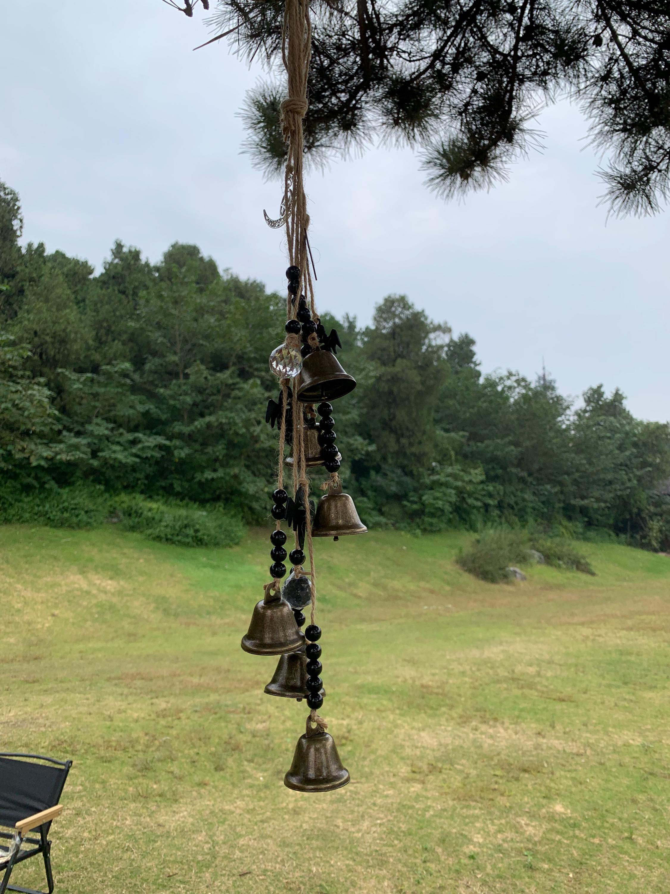 Handmade Hanging Witch Bells for Protection, Witch Bell for Home Blessing, Hanging Ward to Ward Off Negativity, Wiccan Supplies, Pagan Decor