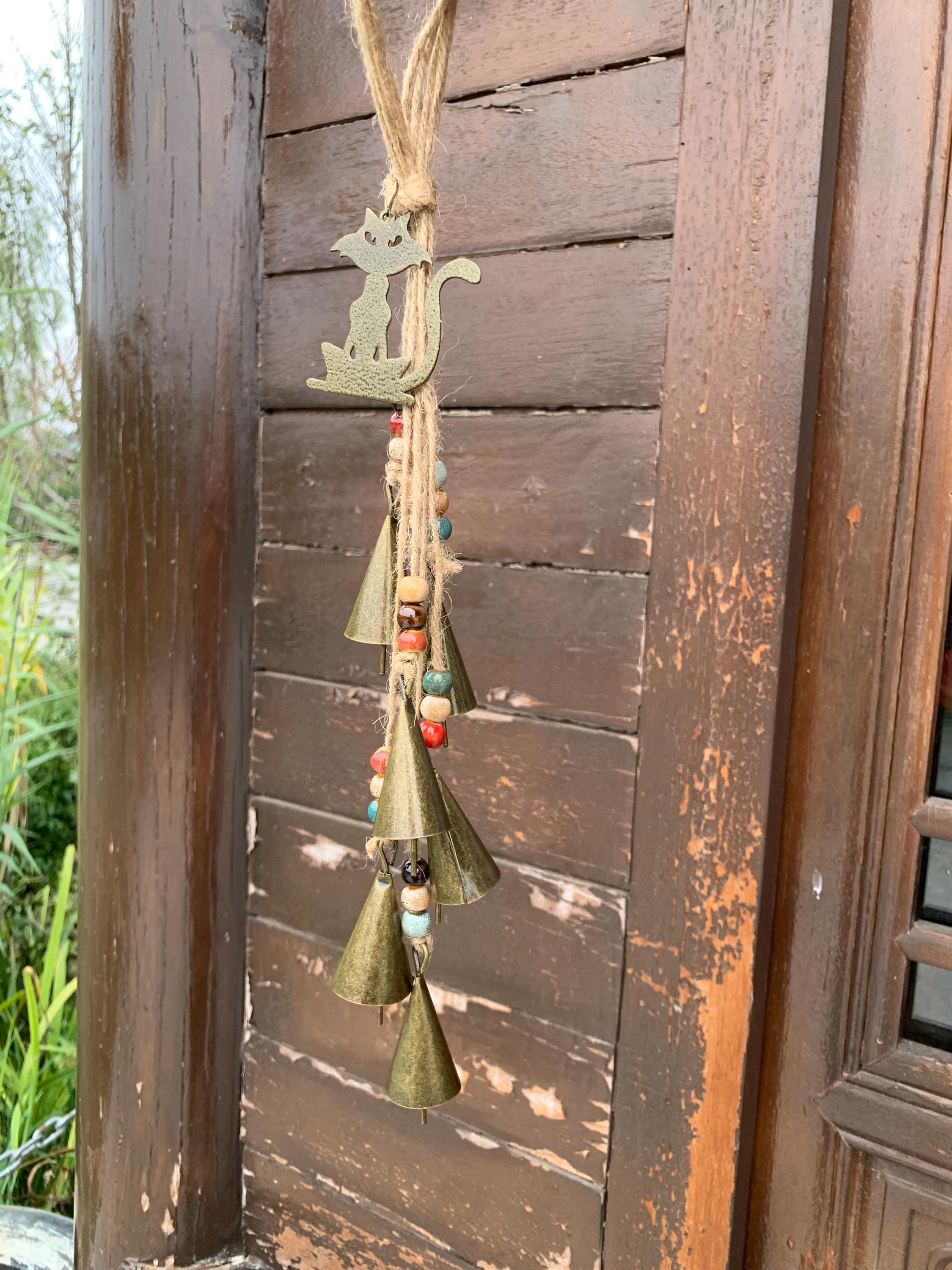 Wicca Witch Bells for Doorknob, Handmade Witch Bells for Home Protection, Pagan Home Blessing, Wiccan Altar Decor Gift, Altar Supplies