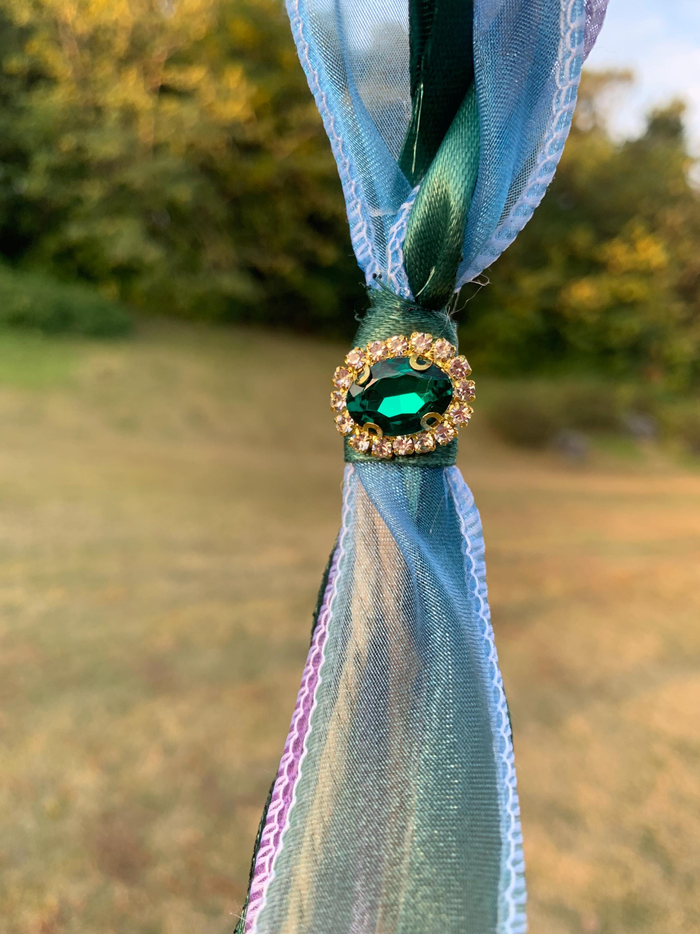 Witch Bell with Ribbons, Protection Charm, Wiccan Supplies, Pagan Decor, Folk Magic, House Blessing, Yule Gift, Handmade Witchcraft