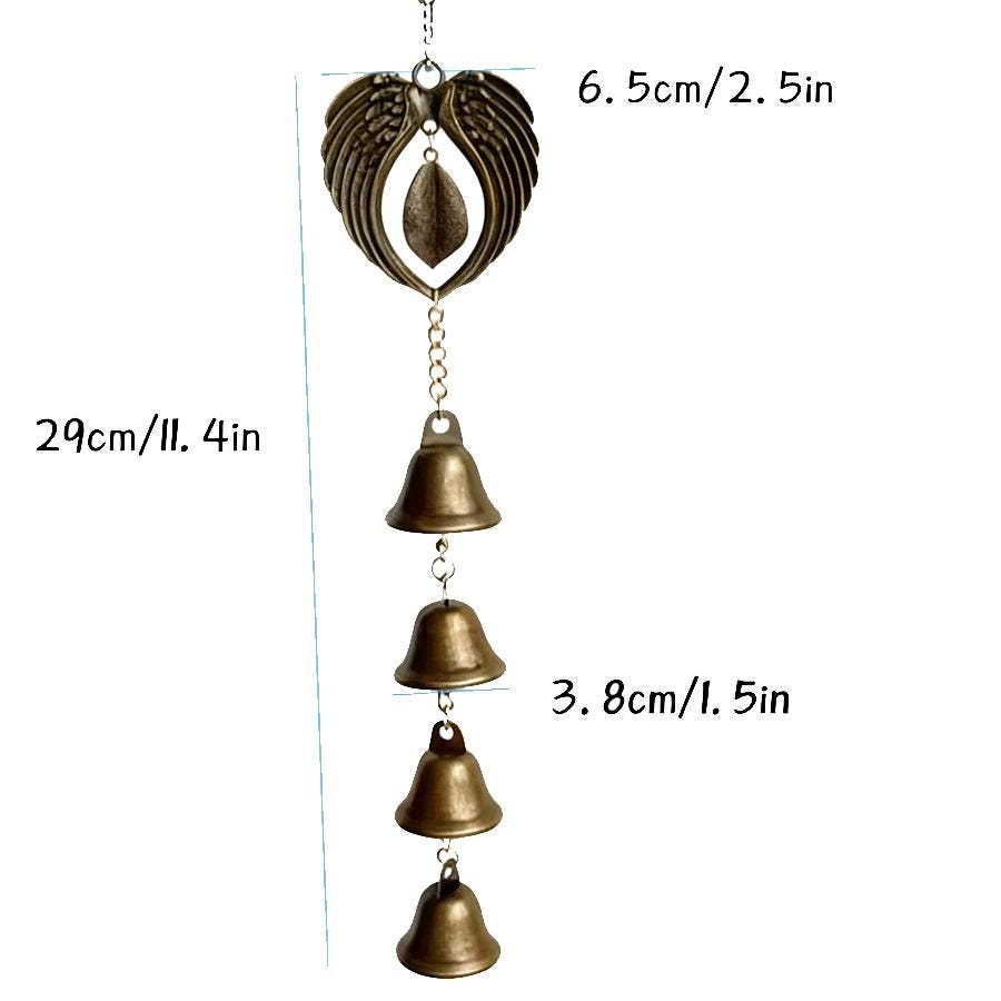 Vintage Bronze Eagle Wing Witch Bell, Protection Charm for Home & Altar, Wiccan Supplies, Pagan Decor, Folk Magic Gift