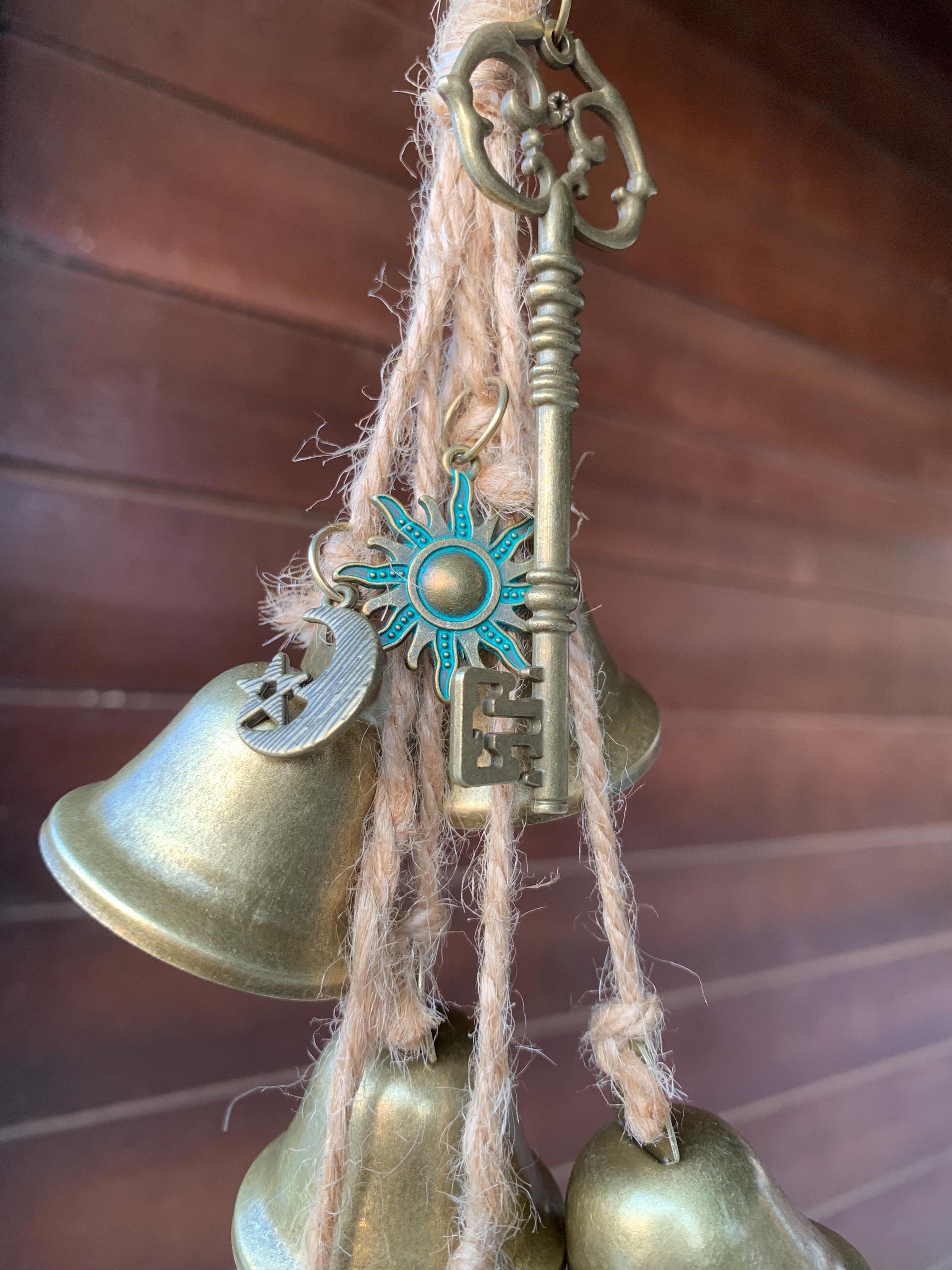 Handmade Witch Bells for Doorknob, Cottagecore Witchy Entryway Decor,
