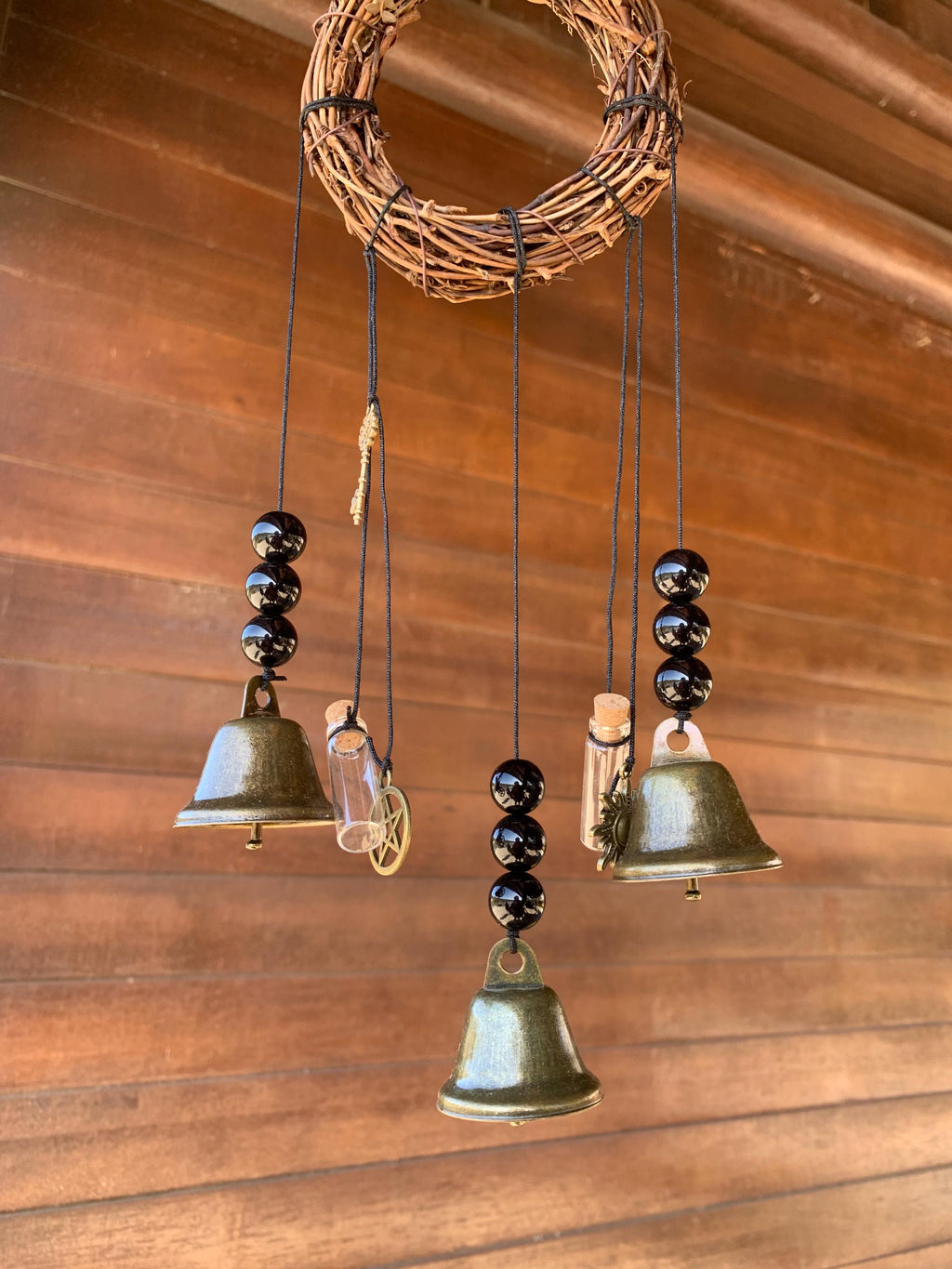 Witch Bells Door Knob Hanger,  Protection Charm, Wiccan Decor, Spiritual Gift