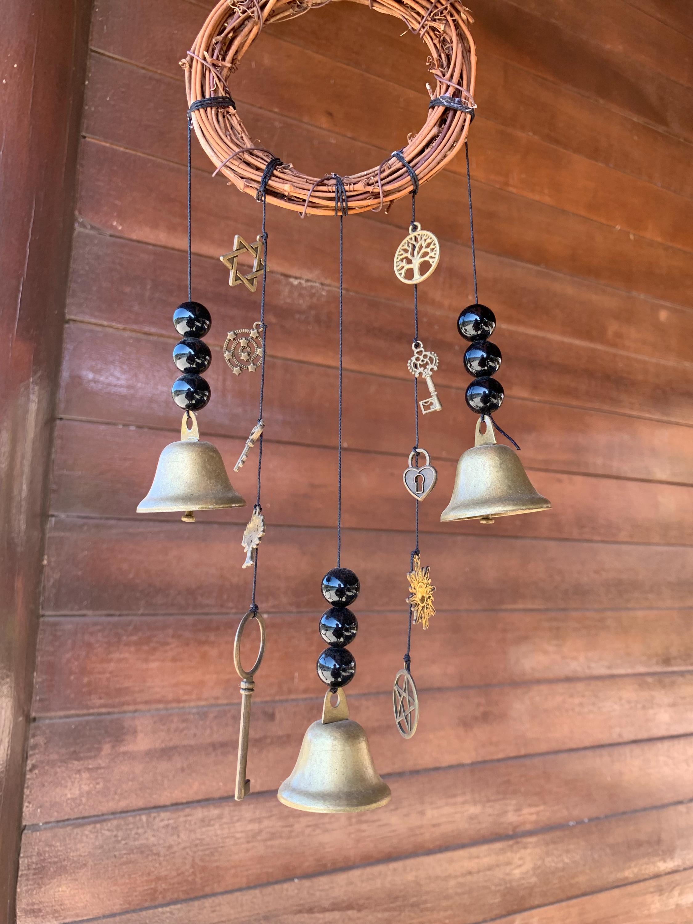 Handmade Witch Bells Door Knob Hanger, Folk Magic & Protection, Gift for Witch