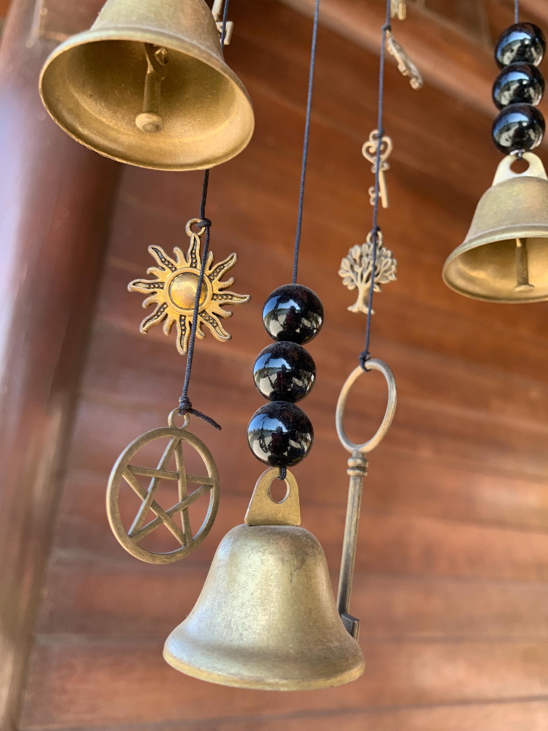 Handmade Witch Bells Door Knob Hanger, Folk Magic & Protection, Gift for Witch