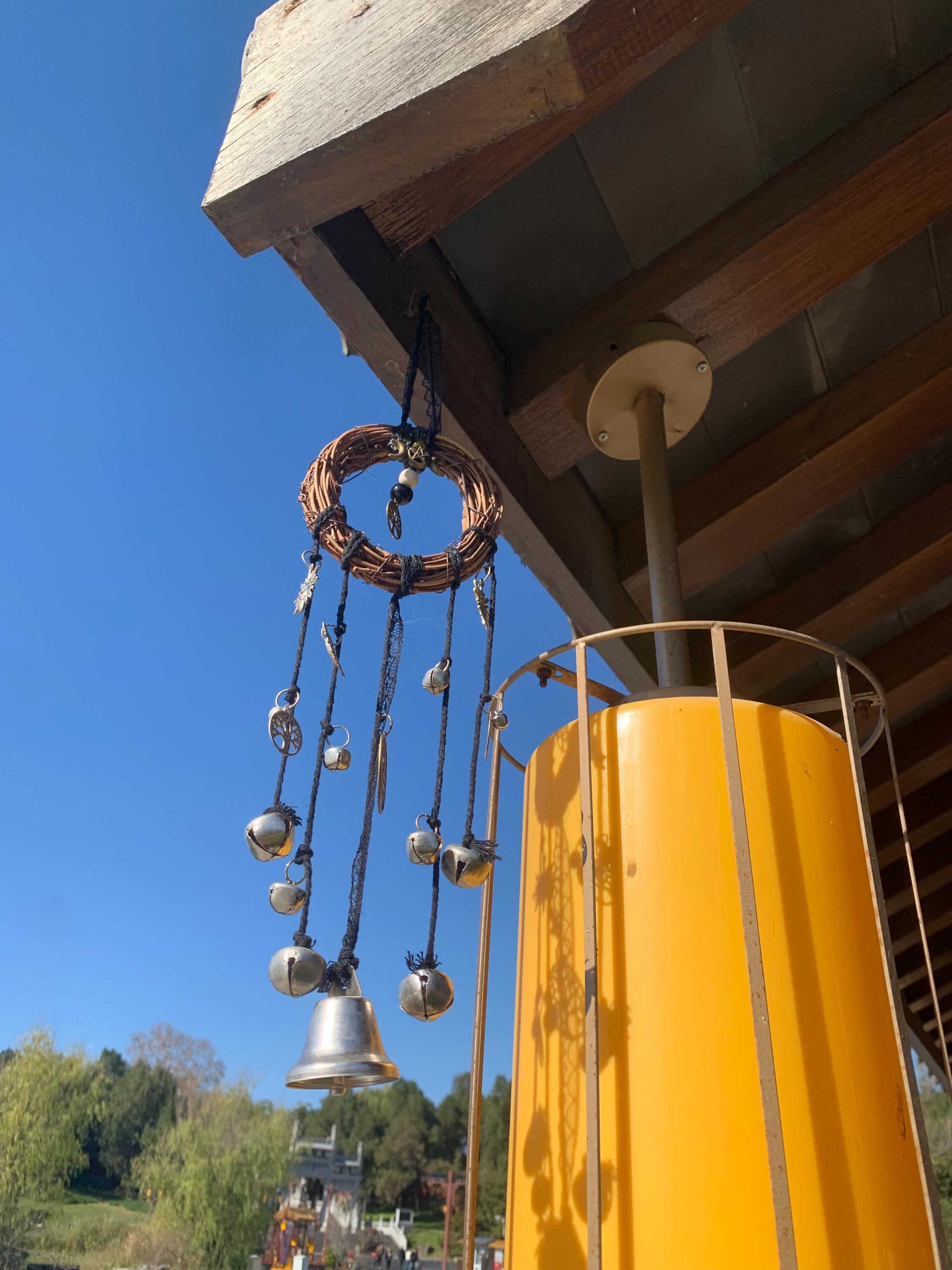 Wiccan Witch Bells For Home Blessing,  Handmade Door Knob Hanger, Paga